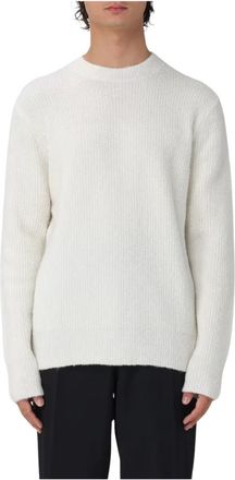Paolo Pecora Maglia Girocollo Basic - Heren - Ronde hals truien - Beige - S - Wol - Truien & Vesten