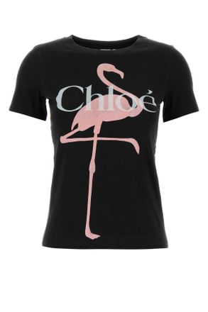 Chlo&eacute; Slate Cotton T Shirt