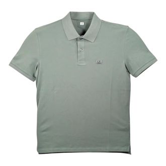 C.P. Company Polo Shirts, male, Green, Size: XL Logo Polo