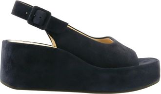H&ouml;gl Velvet Sleehakken voor een Stijlvolle Zomerlook - Dames - Sleehakken - Blauw - 39 EU - Leer - Schoenen