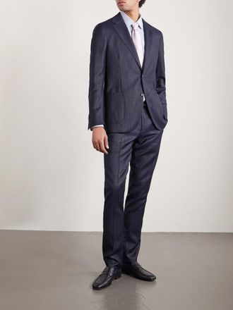 Lardini Wool-Blend Twill Suit Jacket