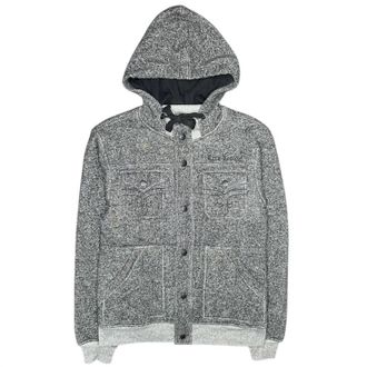 Rock Revival Unisex Button-Up Hoodie In Charcoal