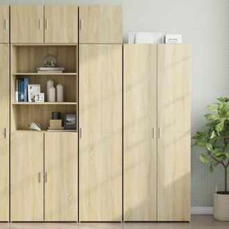 vidaXL Slim Storage Cabinet Sonoma Oak 45x42.5x225 cm Engineered Wood Vidaxl