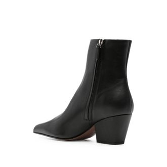 PARIS TEXAS Pointed-Toe Leather Boot - Black