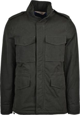 Aspesi Quilted Parka with Concealed Hood and Flap Pockets