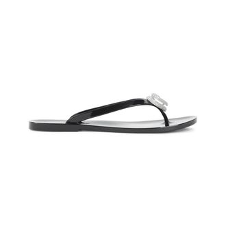 Mach & Mach Flip Flops, female, Black, Size: 10 US Double Heart Sandals