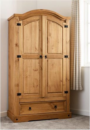 Seconique Corona 2 Door 1 Drawer Wardrobe