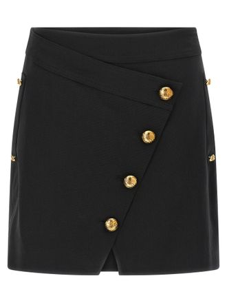 Elisabetta Franchi Black Cotton Long Womens Skirt