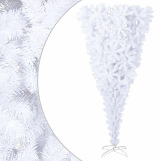 vidaXL &Aacute;rbol De Navidad Artificial Al Rev&eacute;s Con Soporte Blanco 240 Cm Vidaxl