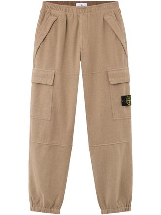 Stone Island Elastic Waist Cuffs Logo Patch Cargo Pants