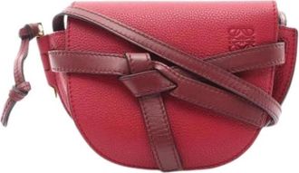 Loewe Pre-owned Shoulder Bag - Dames - Vintage Schoudertas - Rood - ONE Size - Leer - Vintage