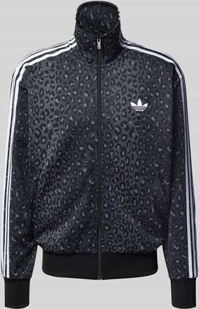 adidas Originals Sweatjacke mit Stehkragen und Reißverschluss in Black, Größe L