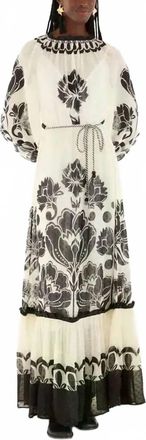 Farm Rio Floral Arabesque Maxi Dress In Cream