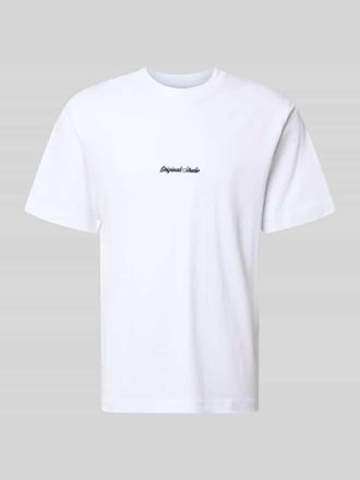 Jack & Jones Jack & Jones T-Shirt mit Label-Stitching Modell NORREBRO in Weiss, Gr&ouml;&szlig;e XXL