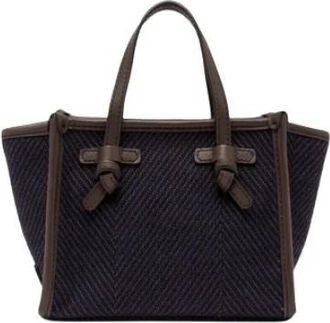 Gianni Chiarini Miss Marcella Tote Bag - Dames - Shoppers - Blauw - ONE Size - Wol - Tassen