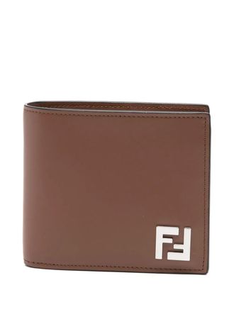 Fendi bi-fold wallet - men - Calf Leather/Canvas - One Size - Brown