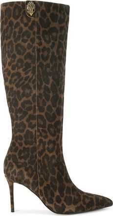 Kurt Geiger Womens Suede Belgravia Knee Boots - Brown - Size UK 6