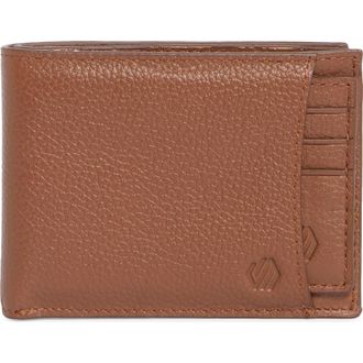 Johnston & Murphy Sliding 2-in-1 Pebbled Leather Bifold Wallet in Tan at Nordstrom Rack