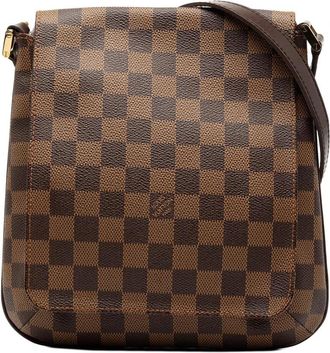 Louis Vuitton Pre-owned Checkered Pattern Bag - Dames - Vintage Schoudertas - Bruin - ONE Size - Vintage