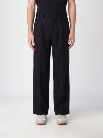 Maison Margiela Pantaloni wide leg in misto lana con chiusura decentrata