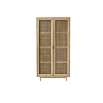 Tikamoon Armario de olmo macizo y rejilla