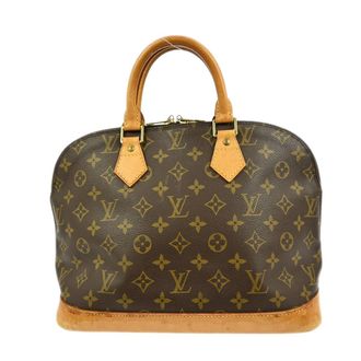 Louis Vuitton Alma Handbag Monogram Canvas Brown Canvas Handbag (Pre-Owned)
