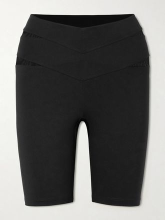 Eres Shorts In Jersey Stretch E Tulle Lonsbrough - Nero