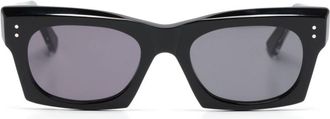 Marni Eyewear logo-engraved square-frame sunglasses - women - Acetate - 52 - Black
