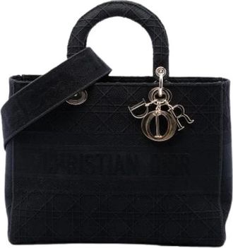 Dior Pre-owned Lady D-Lite - Dames - Vintage Handtas - Zwart - ONE Size - Vintage