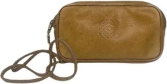 Loewe Pre-owned Leren Schoudertas - Dames - Vintage Schoudertas - Geel - ONE Size - Leer - Vintage
