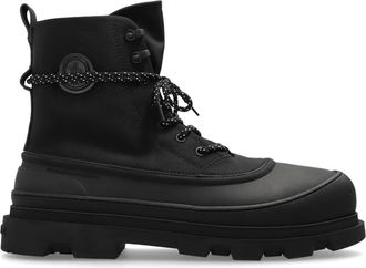 Moncler Vera Sheal Enkellaarsjes - Heren - Veterlaarzen - Zwart - 43 EU - Polyester - Schoenen