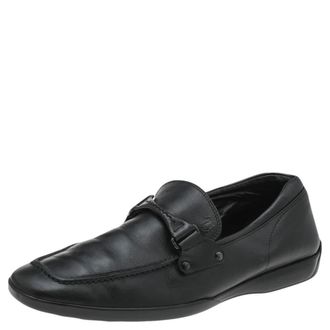 Tod's Tods Black Leather Slip On Loafers