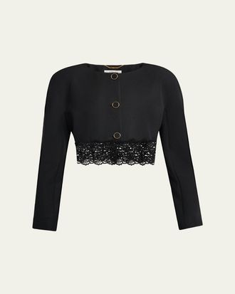 Chlo&eacute; Lower Impact Wool Grain De Poudre Jacket