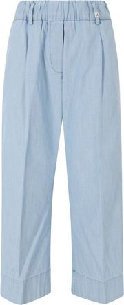Myths Pantalone Lungo - Dames - Straight fit broeken - Blauw - S - Broeken