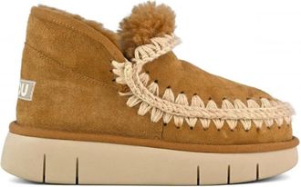Mou Eskimo Bounce Sneaker - Dames - Winterlaarzen - Bruin - 38 EU - Wol - Schoenen