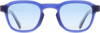 SmartBuy Collection Square Full Rim Plastic Mens Sunglasses Blue Size 47 - Free Lenses - SmartBuy Collection