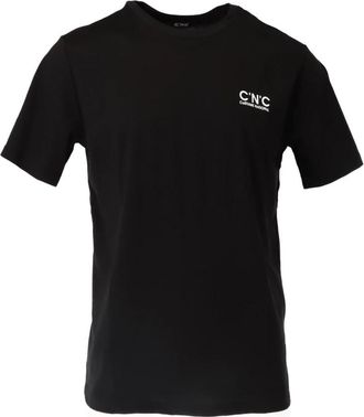 Costume National Zwarte Bedrukte Katoenen T-shirt Mannen - Heren - T-shirts - Zwart - M - Katoen - Tops