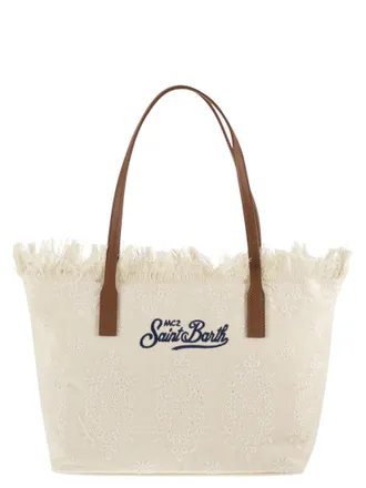 MC2 Saint Barth City Sangallo Shopper-Tasche mit gesticktem Logo