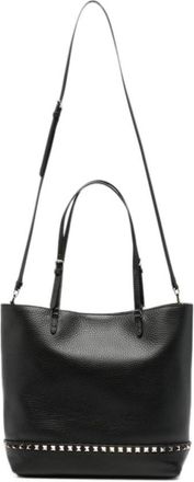 Valentino Garavani Black Rockstud Medium Tote