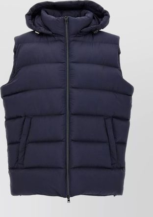 Herno sleeveless hooded padded jacket