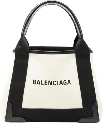 Balenciaga Pre-owned Tote Bags, female, White, Size: ONE SIZE Pre-owned Canvas Tote