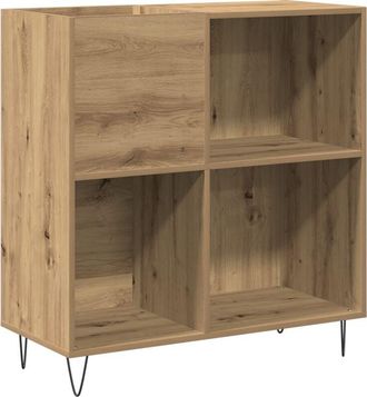 vidaXL Vidaxl - Mueble para discos de vinilo Madera vieja 85 x 38 x 89 cm