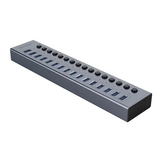 OEM Hub Usb-a 3.0 Orico Bt2u3-16ab De 16 Puertos Con Interruptores - Gris