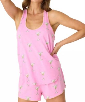 PJ Salvage Playful Prints Drinks Tank Top In Pink