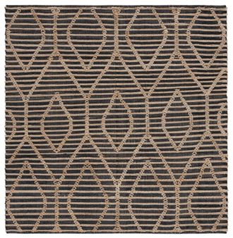 Safavieh Alfombra lana/algod&oacute;n negro/beige 183 x 183 cm