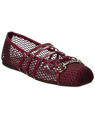Gucci Horsebit Mesh & Leather Ballet Flat