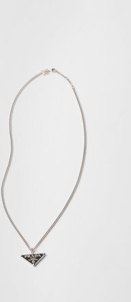 Prada Silver pendant necklace