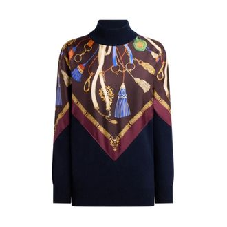 Etro Wollen coltrui - Dames - Truien - Blauw - Maat: S Wol