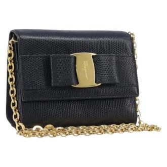 Ferragamo Pre-owned Shoulder Bag - Dames - Pre-owned - Zwart - Maat: ONE Size Leer