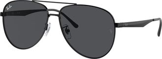 Ray-Ban Dark Grey Pilot Unisex Sunglasses RB3712D 002/87 62